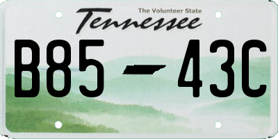 TN license plate B8543C