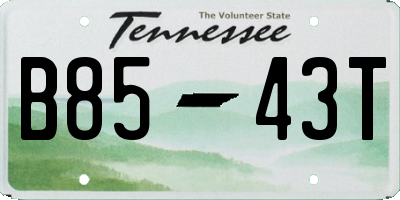 TN license plate B8543T