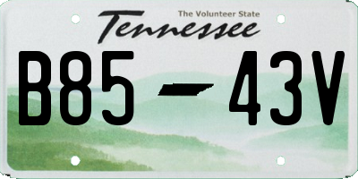 TN license plate B8543V