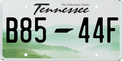 TN license plate B8544F