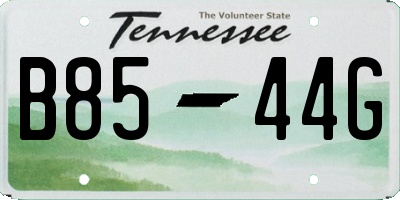 TN license plate B8544G