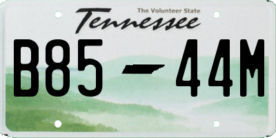 TN license plate B8544M