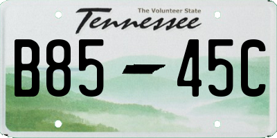 TN license plate B8545C