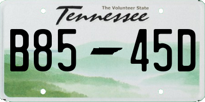TN license plate B8545D