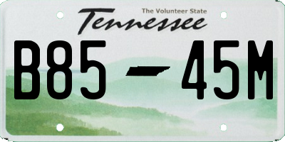 TN license plate B8545M