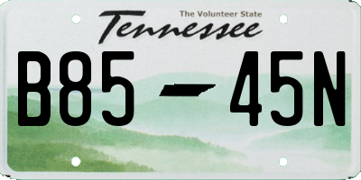 TN license plate B8545N