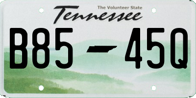 TN license plate B8545Q
