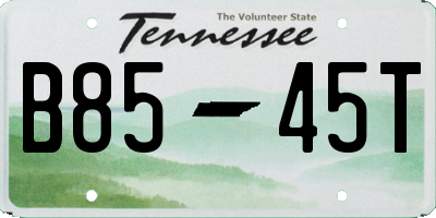 TN license plate B8545T