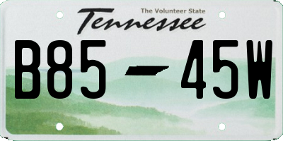 TN license plate B8545W