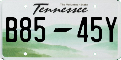 TN license plate B8545Y