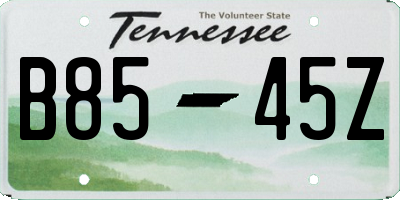 TN license plate B8545Z