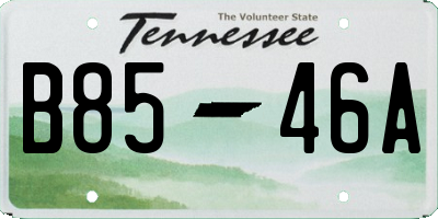 TN license plate B8546A