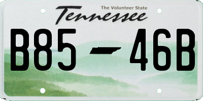 TN license plate B8546B