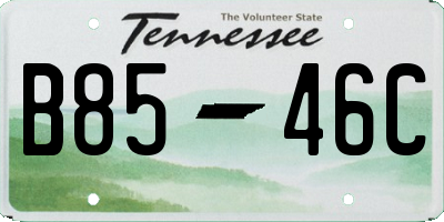 TN license plate B8546C