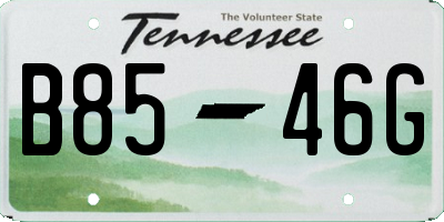 TN license plate B8546G