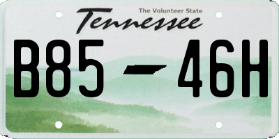 TN license plate B8546H