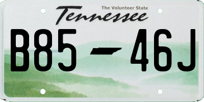 TN license plate B8546J