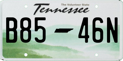 TN license plate B8546N