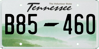 TN license plate B8546O