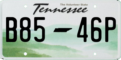 TN license plate B8546P