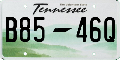TN license plate B8546Q