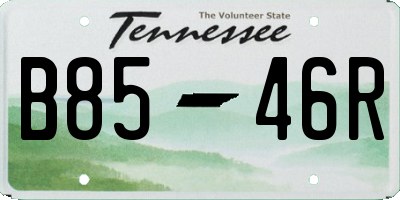 TN license plate B8546R