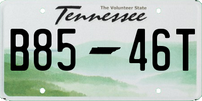 TN license plate B8546T