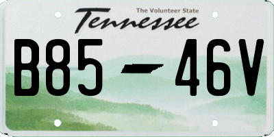 TN license plate B8546V