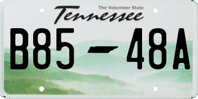 TN license plate B8548A