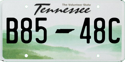 TN license plate B8548C