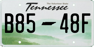 TN license plate B8548F