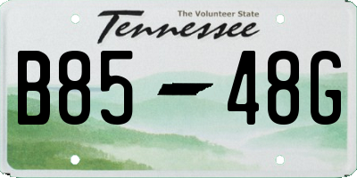 TN license plate B8548G
