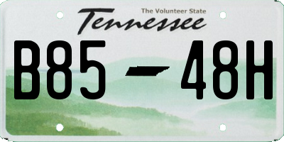 TN license plate B8548H