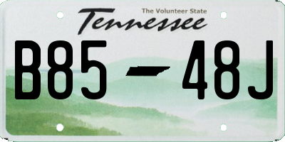 TN license plate B8548J