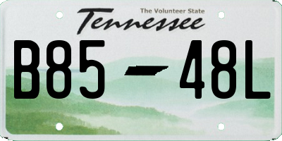 TN license plate B8548L