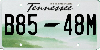 TN license plate B8548M