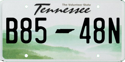 TN license plate B8548N