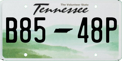 TN license plate B8548P