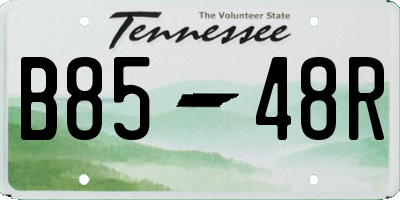 TN license plate B8548R
