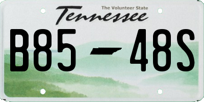 TN license plate B8548S