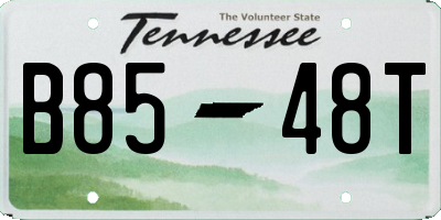 TN license plate B8548T