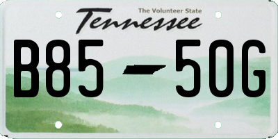 TN license plate B8550G