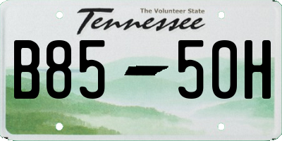 TN license plate B8550H
