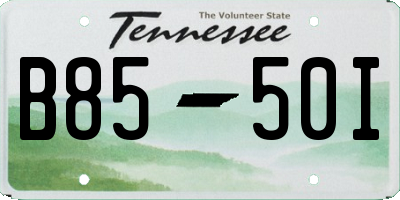 TN license plate B8550I