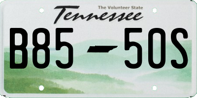 TN license plate B8550S