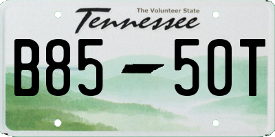 TN license plate B8550T