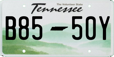 TN license plate B8550Y