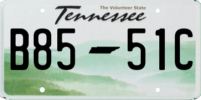 TN license plate B8551C