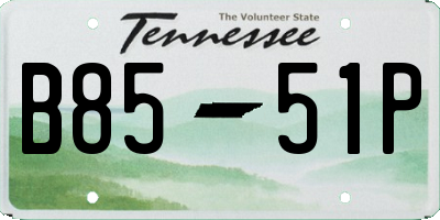 TN license plate B8551P