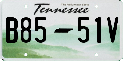 TN license plate B8551V